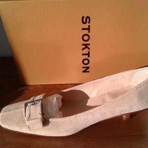 Handmade Italian Leather Kitten Heels, 8